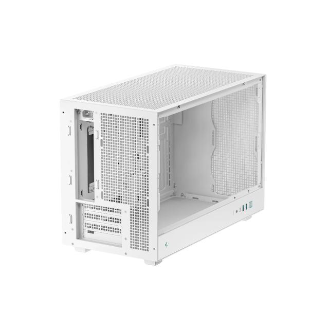 Кутия за компютър DeepCool CH260 WH, Mini Tower, 2x USB 3.0, 1x USB Type-C 3.2, 1x Audio, Mini-ITX / mATX