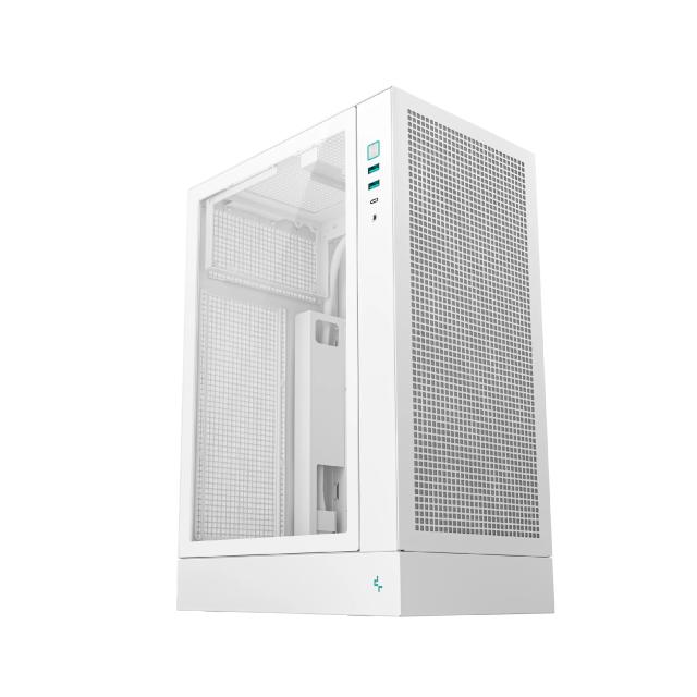 Кутия за компютър DeepCool CH170 PLUS WH, Mini Tower, 1 x USB Type-C 3.2, 2 x USB 3.0, 1 x HD Audio, mATX, Mini-ITX