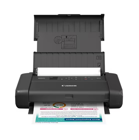 Мобилен принтер, мастилоструен печат, Canon MAXIFY BX110 с батерия, 1,44"/3,6 cm OLED дисплей, А4, цветен, принтер, 4800 x 1200 dpi, 22 ppm / 14 ppm, Wi-Fi, USB Hi-Speed (USB Type C)