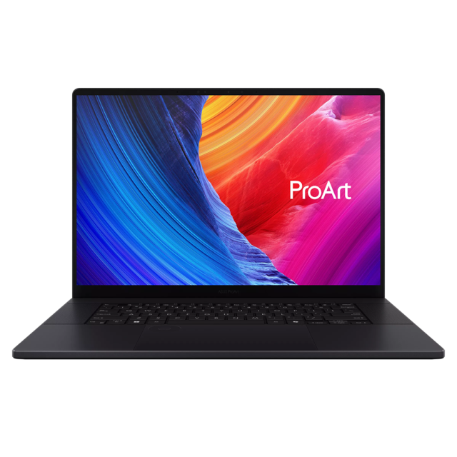 Лаптоп ASUS ProArt Studiobook P16 OLED H7606WP-RJ083X, AMD Ryzen AI 9 HX 370 12C (2.0 / 5.1 GHz, 36MB Cache), 16.0" (40.64 cm) 3K OLED, NVIDIA GF RTX 5070 8GB GDDR7 DLSS 4, 64GB LPDDR5X, 2 x 2 TB M.2 NVMe SSD, Windows 11 Pro