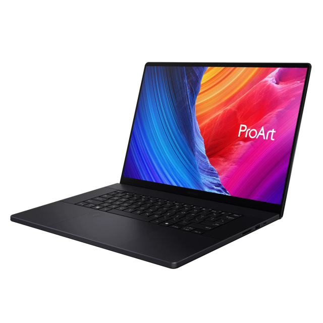 Лаптоп ASUS ProArt Studiobook P16 OLED H7606WP-RJ083X, AMD Ryzen AI 9 HX 370 12C (2.0 / 5.1 GHz, 36MB Cache), 16.0" (40.64 cm) 3K OLED, NVIDIA GF RTX 5070 8GB GDDR7 DLSS 4, 64GB LPDDR5X, 2 x 2 TB M.2 NVMe SSD, Windows 11 Pro