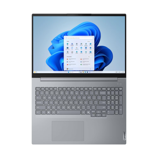 Лаптоп Lenovo ThinkBook 16 G7 ARP, AMD Ryzen 5 7535HS 6C (3.3 / 4.55 GHz, 16MB Cache), 16.0" (40.64 cm) WUXGA IPS Anti-glare, 16GB DDR5, 512GB M.2 NVMe SSD, Free DOS