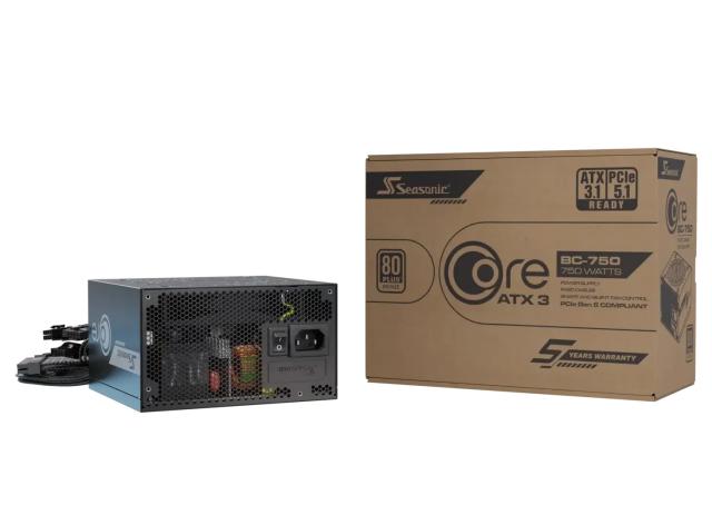 Захранване Seasonic CORE BC-750, 750W, Active PFC, ATX 3.1, PCIe 5.1, 80 PLUS Bronze