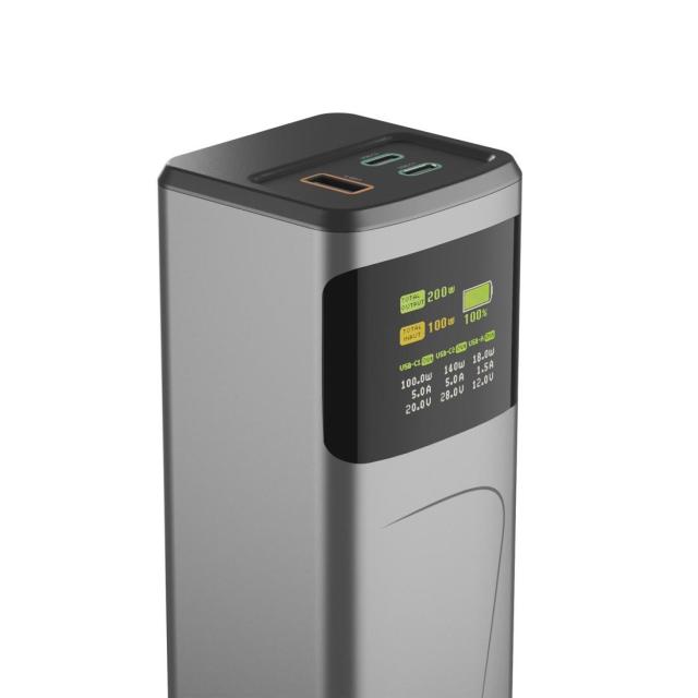 Външна батерия HAMA „High Power“, 24 000 mAh, 200 W, 2x USB-C, USB-A, бързо зареждане