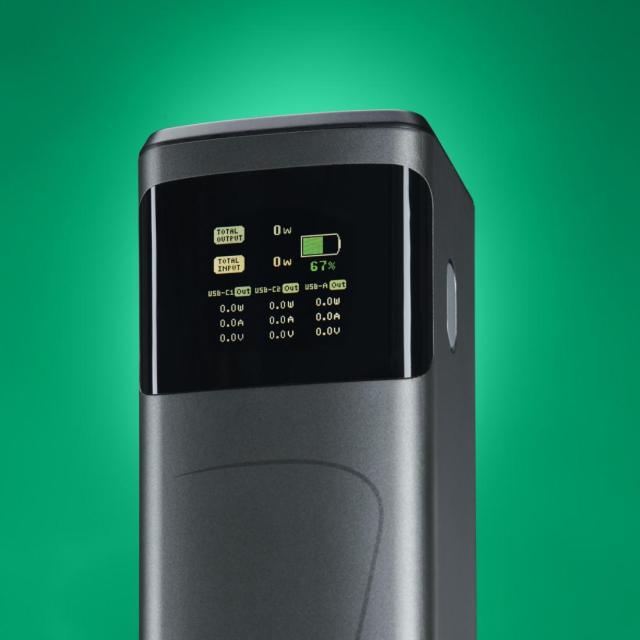 Външна батерия HAMA „High Power“, 24 000 mAh, 200 W, 2x USB-C, USB-A, бързо зареждане