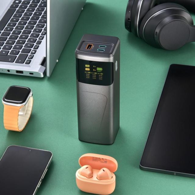 Външна батерия HAMA „High Power“, 24 000 mAh, 200 W, 2x USB-C, USB-A, бързо зареждане