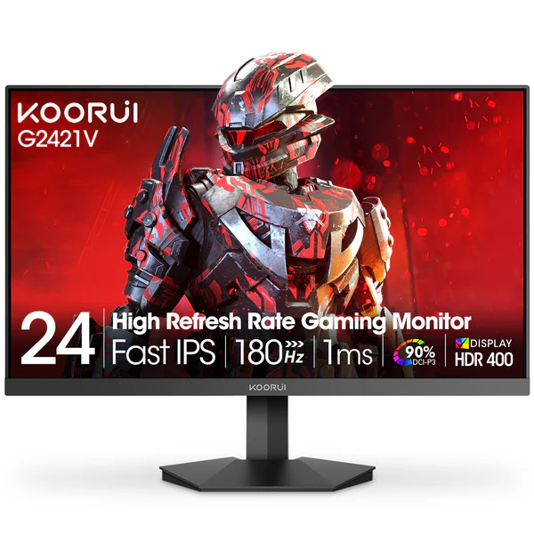 Монитор KOORUI G2421V, 23.8" (60.45 cm) QHD IPS Display, 180Hz, 1ms (GTG), 1000:1, 350cd/m2, HDMI, DP