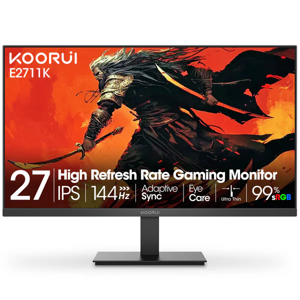 Монитор KOORUI G2722P, 27.0" (68.58 cm) FHD IPS Display, 144Hz, 5ms, 1000:1, 250cd/m2, VGA, HDMI