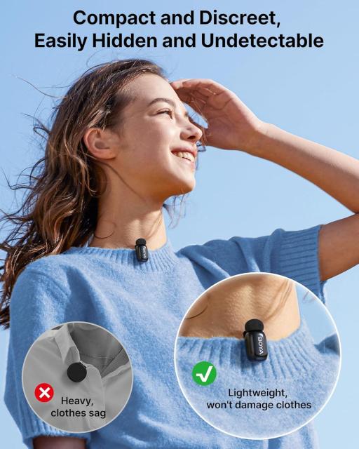 Безжична микрофонна система BOYA Mini 2-03, USB Type-C / Lightning