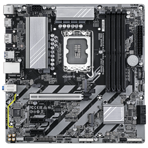 Дънна платка GIGABYTE B860M D3HP, LGA1851, 4 x DDR5, 2 x m.2 Socket 3, 4 x SATA 6Gb/s, HDMI, DP, MicroATX