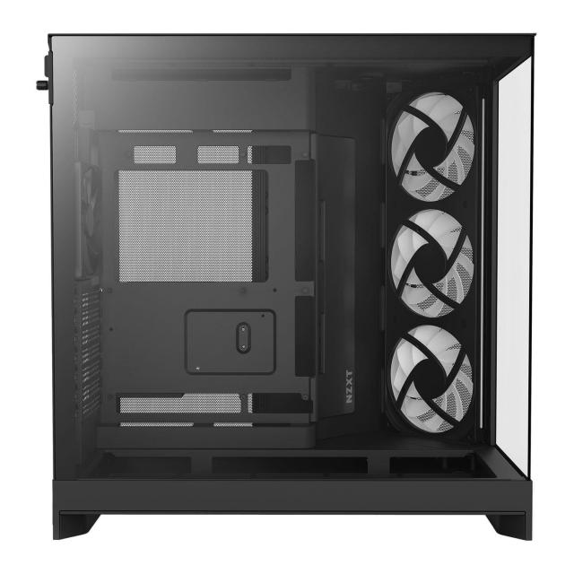 Кутия NZXT H9 Flow Dual-Chamber Matte Black, Mid Tower, 2 x USB 3.2. 1 x USB Type-C 3.2, 1 x HD Audio, E-ATX / ATX / Micro ATX / Mini ITX