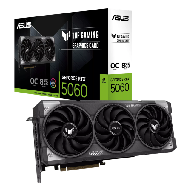 Видео карта ASUS TUF Gaming GeForce RTX 5060 8GB GDDR7 OC Edition, 128-bit, HDMI, 3xDP 
