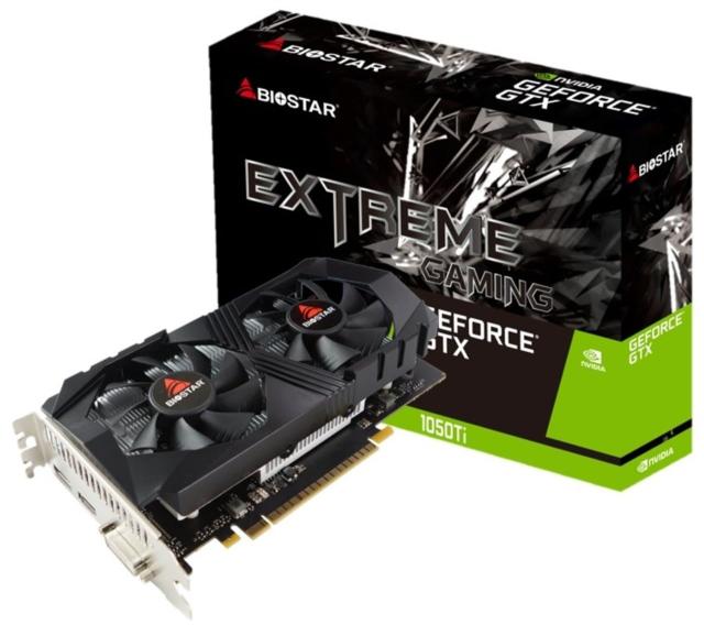Видео карта BIOSTAR GeForce GTX 1050TI 4GB GDDR5, 128-bit, DVI, HDMI, DP