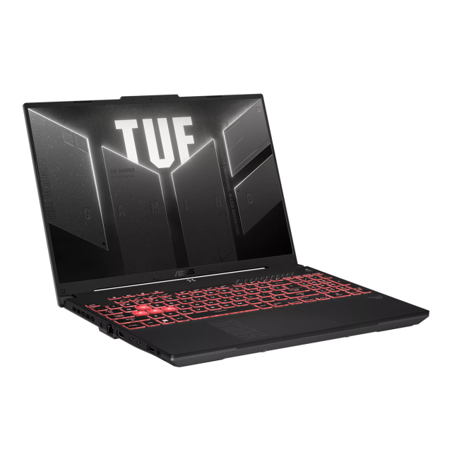 Лаптоп ASUS TUF Gaming A16 2024 FA607NUG-RL142, AMD Ryzen 7 7445HS 6C (3.2 / 3.55 GHz, 16MB Cache), 16.0" (40.64 cm) FHD+ IPS, 144Hz, NVIDIA GF RTX4050 6GB GDDR6 DLSS 3, 16GB DDR5, 1TB M.2 NVMe SSD, Free DOS