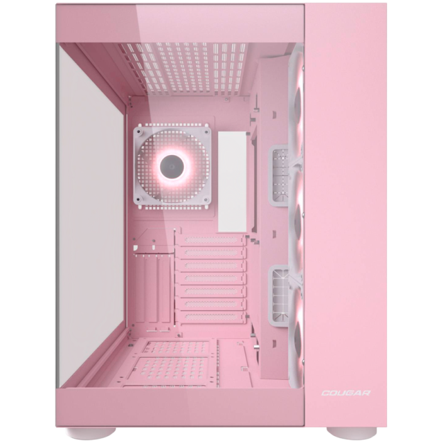 Кутия COUGAR FV150 RGB Pink, Mid Tower, 2 x USB 3.0, 1 x USB Type-C 3.2, Mic x 1 / Audio x 1, Mini ITX / Micro ATX / ATX