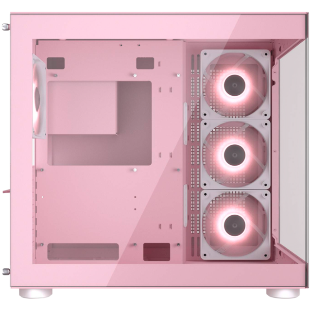 Кутия COUGAR FV150 RGB Pink, Mid Tower, 2 x USB 3.0, 1 x USB Type-C 3.2, Mic x 1 / Audio x 1, Mini ITX / Micro ATX / ATX