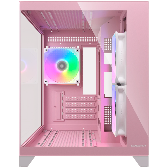 Кутия COUGAR FV150 Mini RGB PC Case Pink, Mid Tower, 2 x USB 3.0, 1 x USB Type-C 3.2 Gen 2, Mini ITX / Micro ATX / ATX