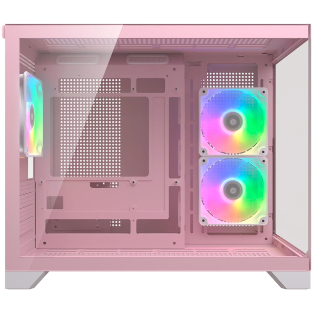 Кутия COUGAR FV150 Mini RGB PC Case Pink, Mid Tower, 2 x USB 3.0, 1 x USB Type-C 3.2 Gen 2, Mini ITX / Micro ATX / ATX