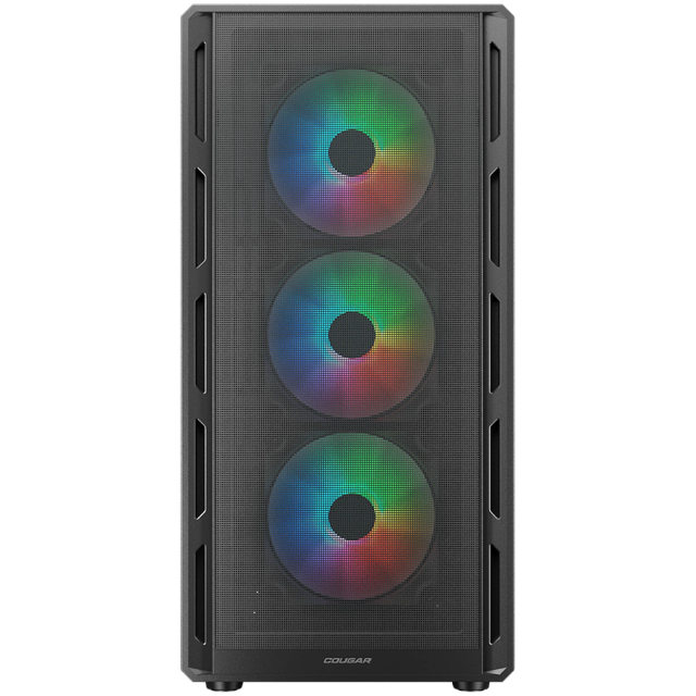 Кутия COUGAR AIRFACE PURE RGB PC Case Black, Mid Tower, 2 x USB 3.0, Mini ITX / Micro ATX / ATX
