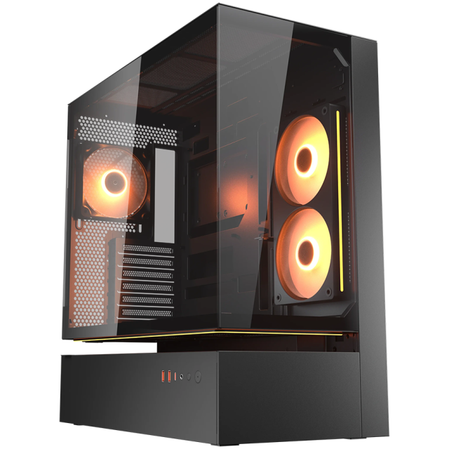 Кутия COUGAR CFV235 PC Case Black, Mid Tower, 2 x USB 3.0, 1 x USB Type-C, Mini ITX / Micro ATX / ATX