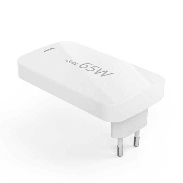 HAMA Бързо мини зарядно, 65W, 2x USB Type-C, 1x USB-A, PD