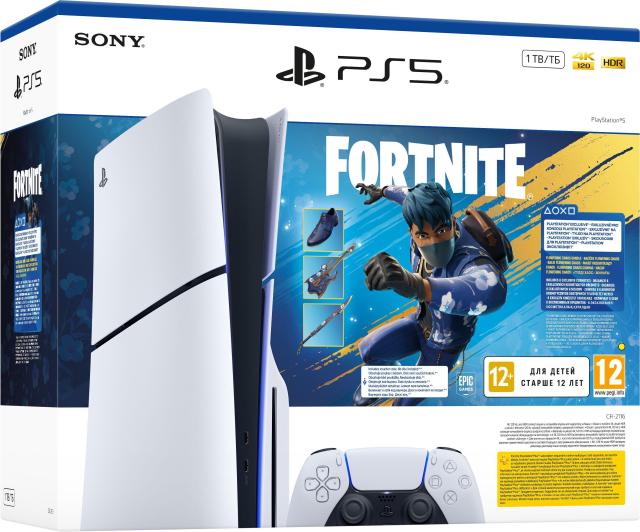 Конзола Sony PlayStation 5 (Slim) 1TB + Fortnite Flowering Chaos