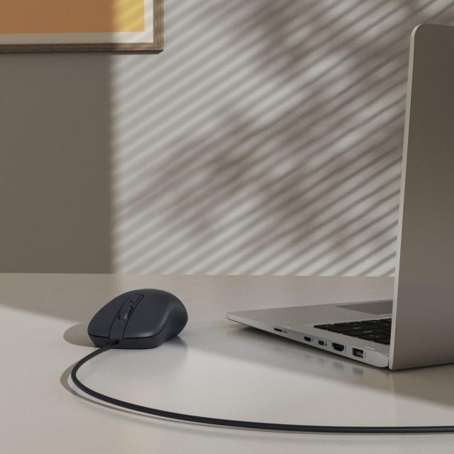 Мишка HAMA CM-200, Silent, оптична (2000dpi), 4 бутонна, USB