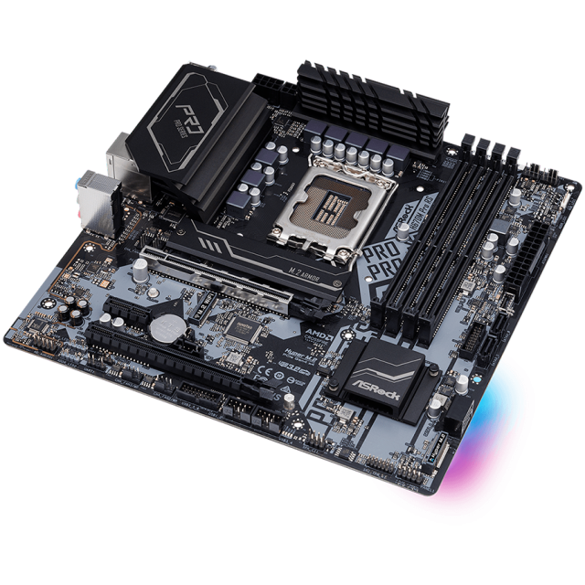 Дънна платка ASRock H670 PRO RS, LGA1700, 4x DDR4, PCI-E 4.0, 2x M.2 slot, 4x SATA 6Gb/s, HDMI, DP, ATX