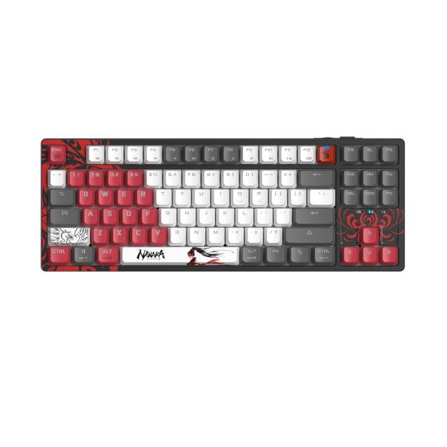 Геймърска безжична клавиатура А4tech Bloody Naraka S87 TKL Backlit Red Switch, Wireless, USB