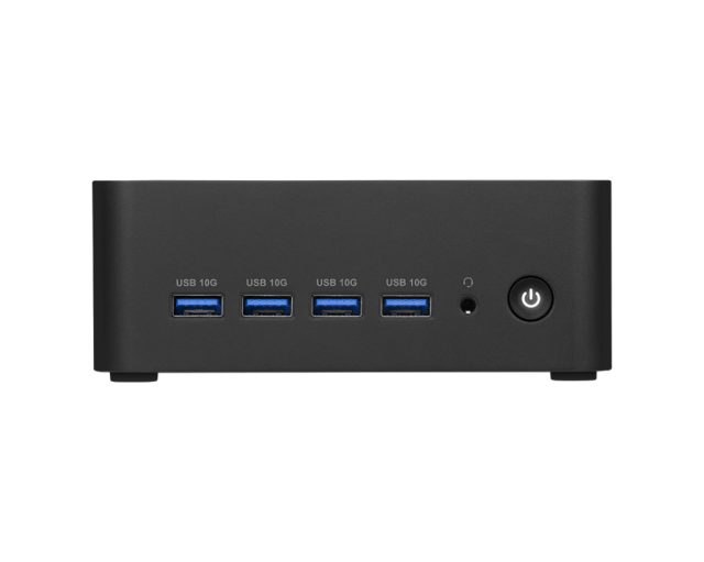 Компютър MSI Cubi Z AI 8M-006BEU, AMD Ryzen 7 8845HS 8C (3.8 / 5.1 GHz, 16MB Cache), AMD Radeon 780M, Поддържа DDR5 SODIMM, Поддържа M.2 SSD, Free DOS