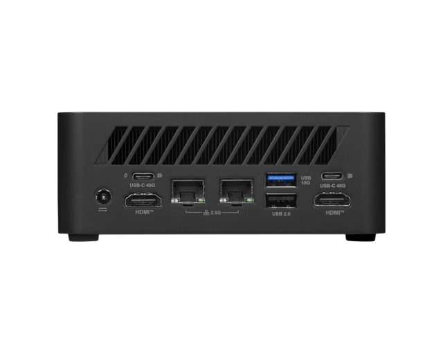 Компютър MSI Cubi Z AI 8M-006BEU, AMD Ryzen 7 8845HS 8C (3.8 / 5.1 GHz, 16MB Cache), AMD Radeon 780M, 16GB DDR5 SODIMM, 1TB SSD M.2 NVMe, Windows 11 Pro