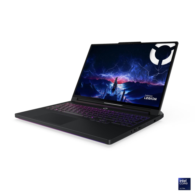 Лаптоп Lenovo Legion Pro 7 16IAX10H, Intel Core Ultra 9 275HX 24C (2.70 / 5.40 GHz, 36MB cache), 16.0" (40.64 cm) WQXGA OLED, NVIDIA GF RTX 5070Ti 12GB GDDR7 DLSS 4, 32 GB DDR5, 1TB M.2 NVMe SSD, Free DOS