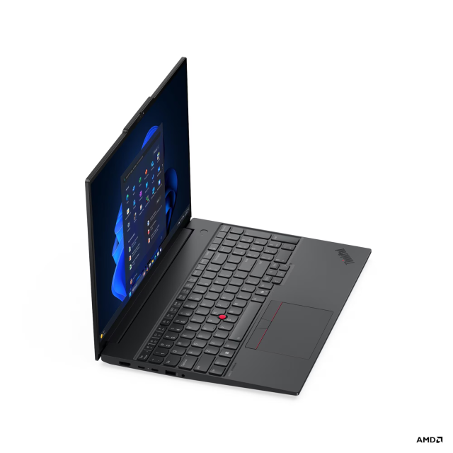 Лаптоп Lenovo ThinkPad E16 G3, AMD Ryzen 7 250 8C (3.3 / 5.1 GHz, 16MB Cache), 16.0" (40.64 cm) WUXGA IPS Anti-glare, 32GB DDR5, 1TB M.2 NVMe SSD, Free DOS
