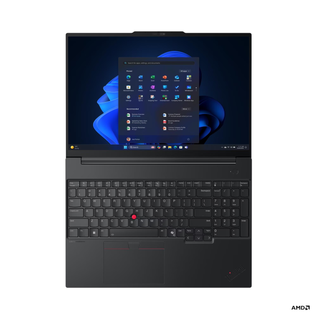 Лаптоп Lenovo ThinkPad E16 G3, AMD Ryzen 7 250 8C (3.3 / 5.1 GHz, 16MB Cache), 16.0" (40.64 cm) WUXGA IPS Anti-glare, 32GB DDR5, 1TB M.2 NVMe SSD, Free DOS