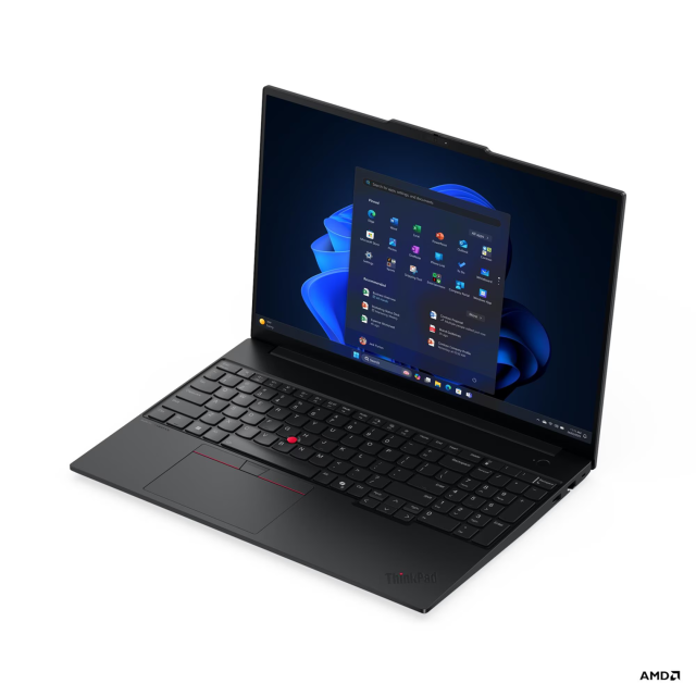 Лаптоп Lenovo ThinkPad E16 G3, AMD Ryzen 5 220 6C (3.2 / 4.9 GHz, 16MB Cache), 16.0" (40.64 cm) WUXGA IPS Anti-glare, AMD Radeon 740M, 16GB DDR5, 512GB M.2 NVMe SSD, Free DOS
