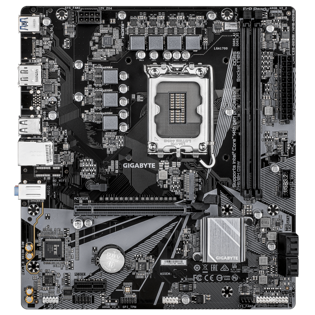 Дънна платка GIGABYTE H610M D3W, LGA1700, 2x DDR5, 1x M.2, 4x SATA 6Gb/s, HDMI, DP, Micro ATX