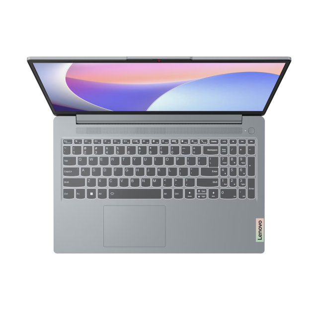 Лаптоп Lenovo IdeaPad Slim 3 15IRU8, Intel Core i3-1315U 6C (1.2 / 4.50 GHz, 10MB Cache), 15.6'' (39.62 cm) FHD TN, Intel UHD Graphics, 8GB LPDDR5, 512GB M.2 NVMe SSD, Free DOS