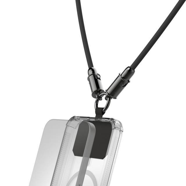 Кабел Hama за зареждане, 2 в 1 с връзка за телефон, USB Type-C към USB Type-C, 1.2 m, черен