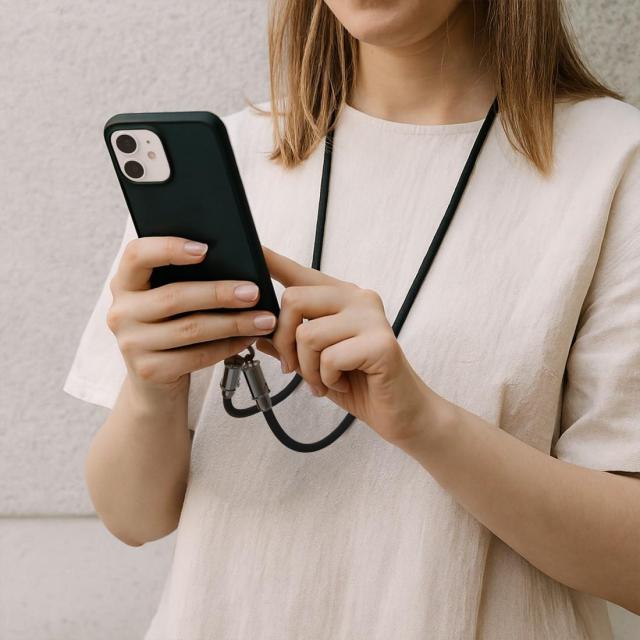 Кабел Hama за зареждане, 2 в 1 с връзка за телефон, USB Type-C към USB Type-C, 1.2 m, черен