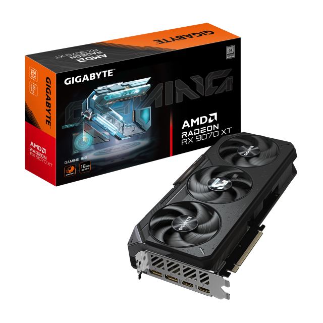 Видео карта GIGABYTE RADEON RX 9070 XT GAMING 16GB GDDR6, 256-bit, DisplayPort, HDMI