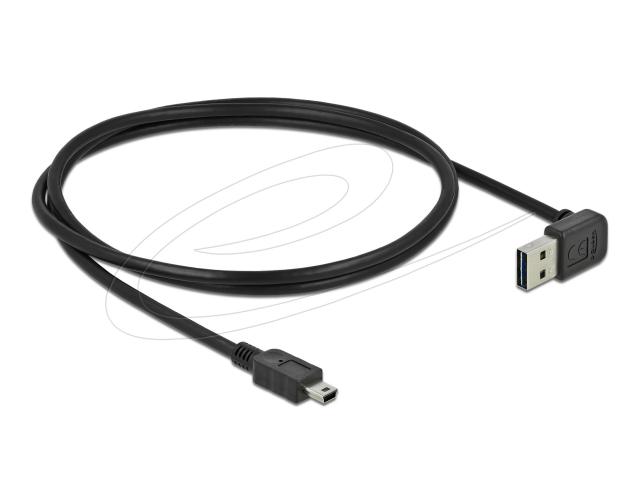 Кабел Delock EASY USB A(м) към USB mini B(м), 1m , черен