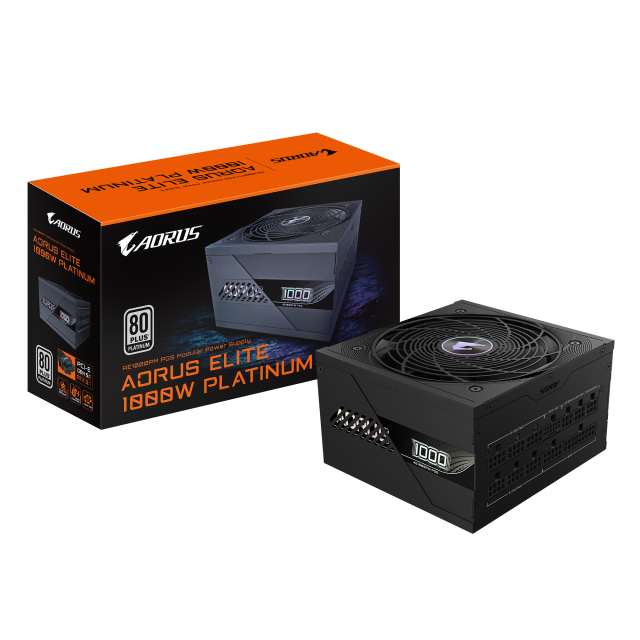 Захранване Gigabyte AORUS ELITE P1000W, Active PFC, ATX 3.1/PCIe 5.1, 80 PLUS Platinum, Full Modular