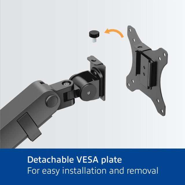 Стойка за монитор EWENT ACT AC8327, макс. 40" с едно рамо, пружинен механизъм, до 12кг