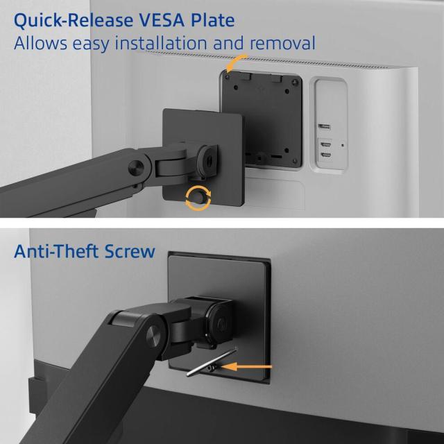 Стойка EWENT ACT AC8340 за монитор макс. 49" с едно рамо, пружинен механизъм, до 20кг