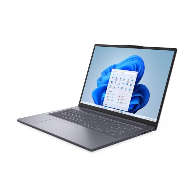 Лаптоп Lenovo IdeaPad Slim 5 16AHP10, AMD Ryzen 7 8840HS 8C (3.3 / 5.1 GHz, 16MB Cache), 16.0" (40.64 cm) WUXGA IPS Display, AMD Radeon 780M, 24GB DDR5, 512GB M.2 NVMe SSD, Free DOS