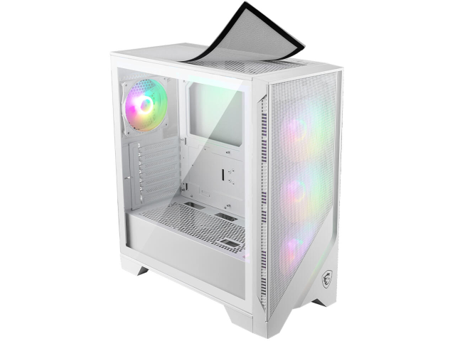 Кутия MSI MAG FORGE 320R AIRFLOW WHITE, Mid-Tower, 2x USB 3.2 Gen 1 Type-A 1x Audio/1x Mic, ATX / Micro-ATX / Mini-ITX