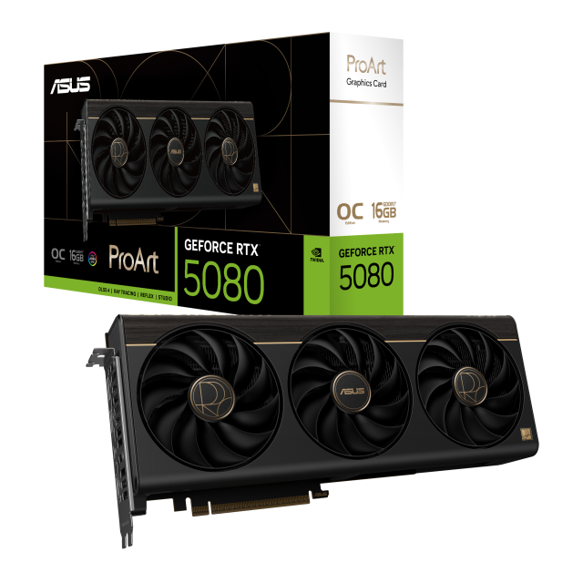 Видео карта ASUS ProArt GeForce RTX 5080 16GB GDDR7 OC Edition, 256-bit, HDMI, DP, USB Type-C