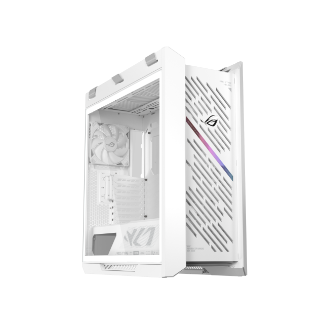 Кутия ASUS ROG Strix Helios II White Edition, Middle Tower, 4 x USB 3.2, 2 x USB 3.2 Type-C, 1 x headphone / Microphone, EATX / ATX / Micro ATX / Mini-ITX, Бяла