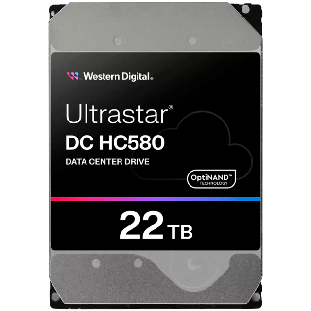 Твърд диск Western Digital Ultrastar DC HC580 22TB 6Gb/s SATA, 512MB, 7200RPM,  3.5" (8.89 cm)