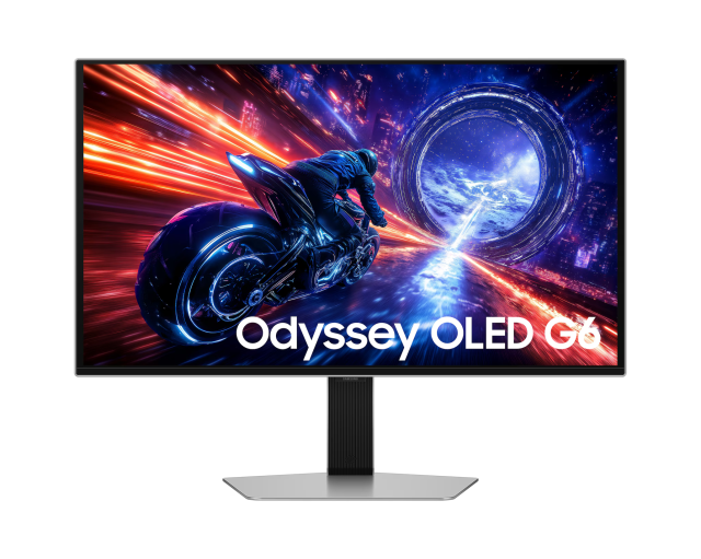 Монитор Samsung Odyssey G6 G60SF (2025), 27" (68.58 cm) WQHD QD-OLED Panel, 500Hz, 0.03ms, 1 000 000:1, 300 cd/m2, HDMI, DisplayPort, USB